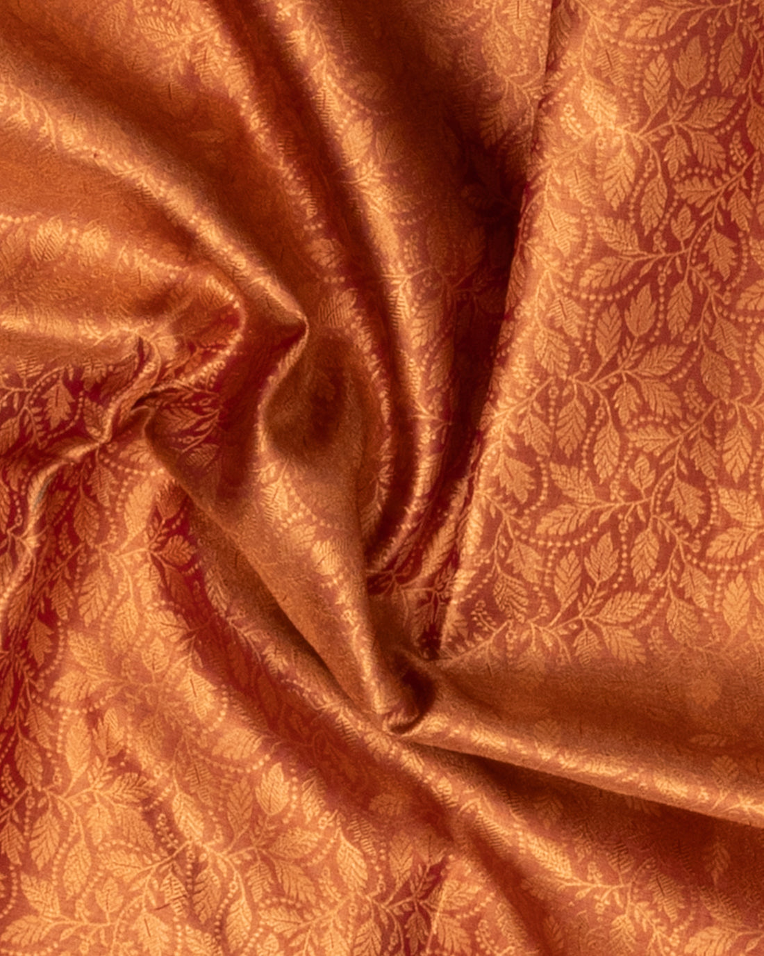 Kanchipuram Tissue Saree with Exquisite Zari Weave and Traditional Motifs -Brown