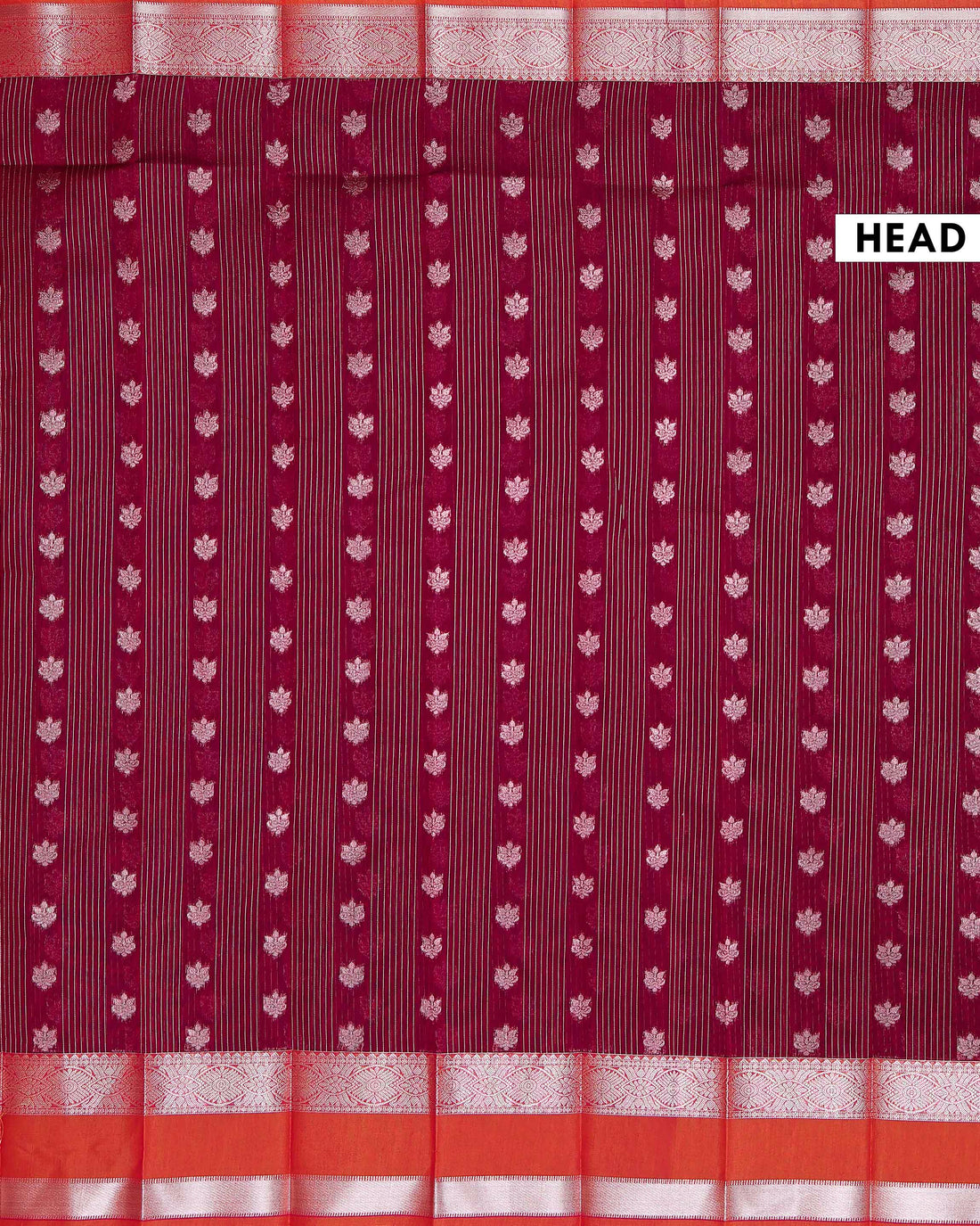 Handwoven Elampillai Silk Cotton Saree with Traditional Floral Motifs and Intricate Zari Border - Maroon