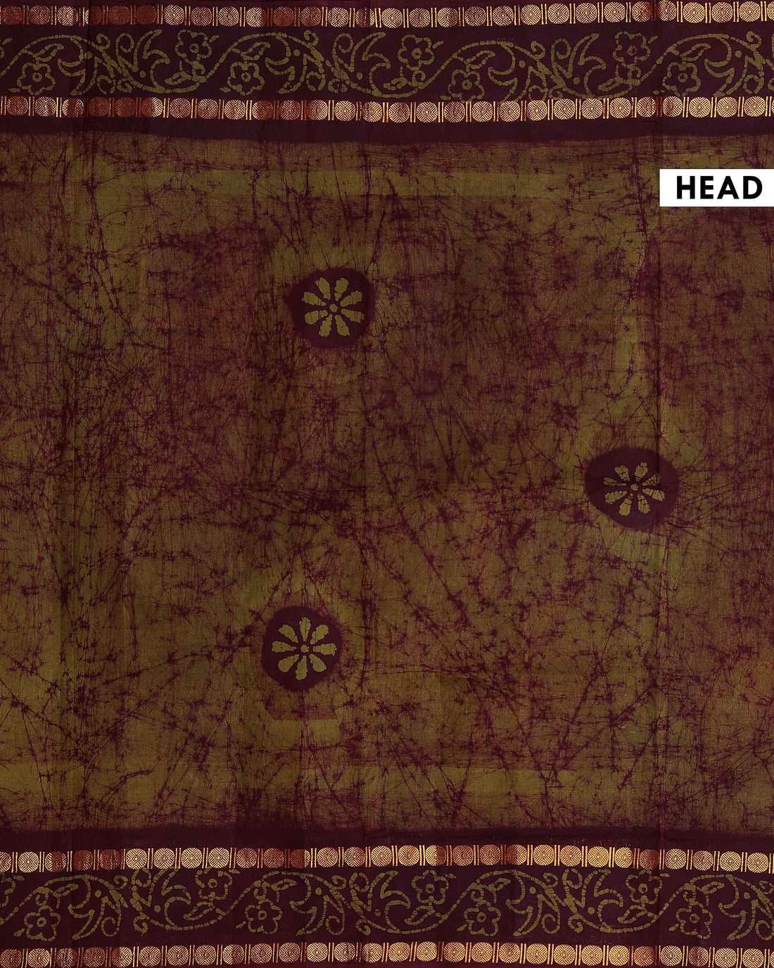 Traditional Sungudi Cotton Saree with Authentic Tie-Dye Pattern and Rich Zari Border Design - Green