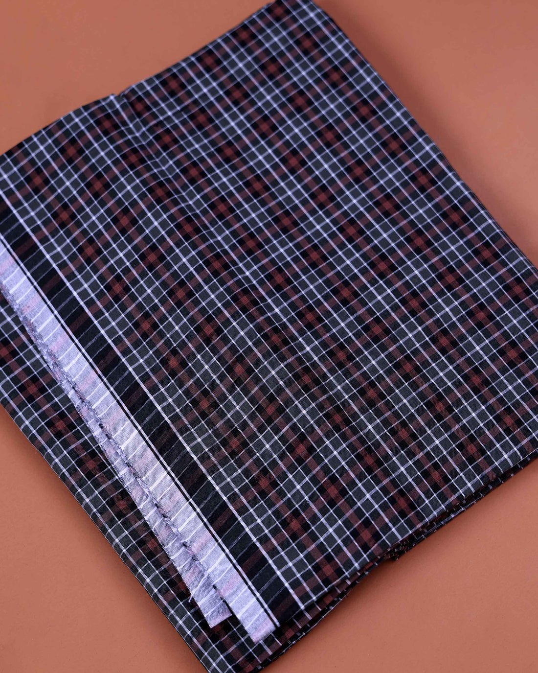 Nandu Brand Men's Premium Cotton Checked 2.20 Meter Stitched Lungi - Multi