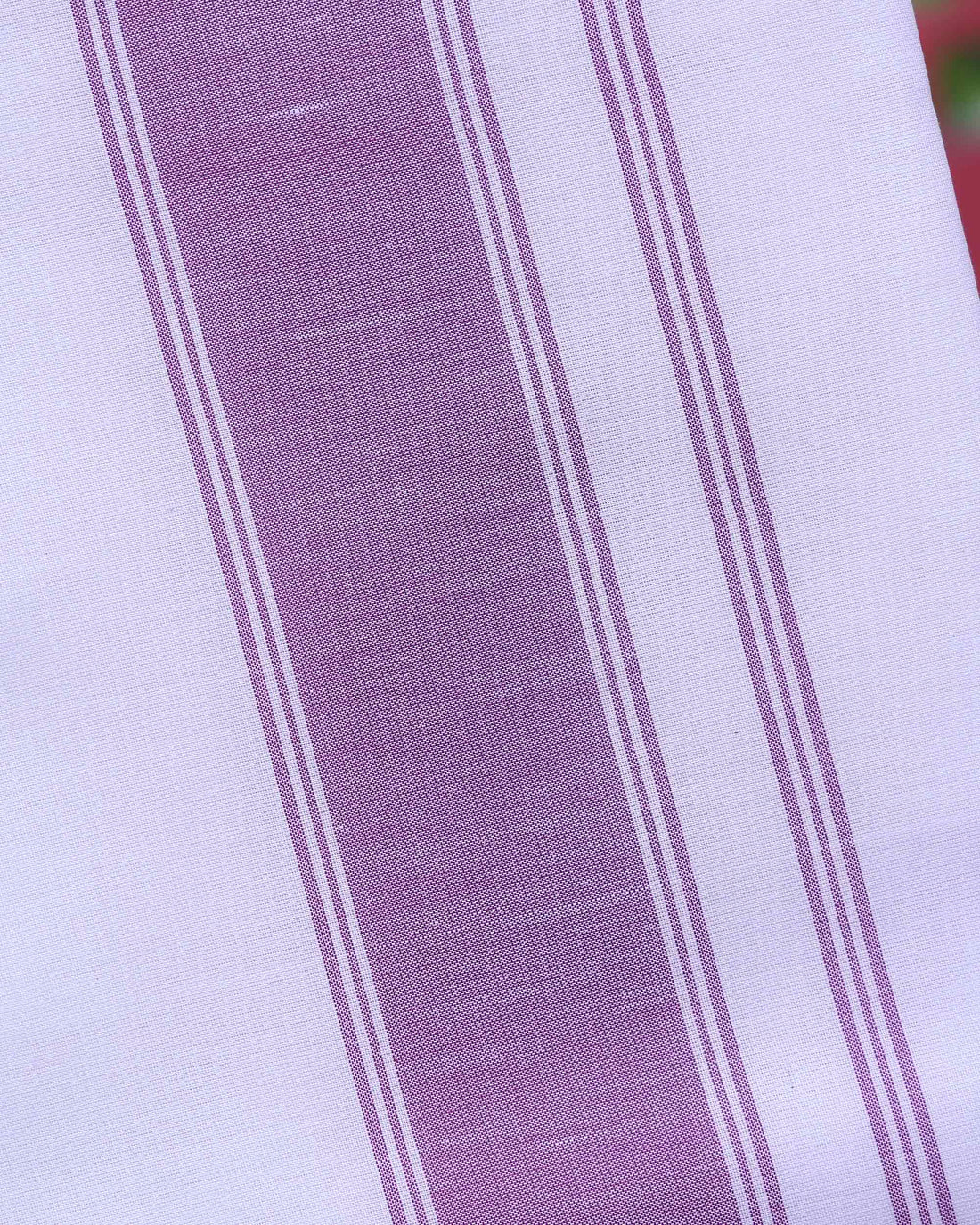 Men’s Traditional Handloom 9*5 Meter Cotton Dhoti with Multi Border - Off White