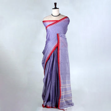 Lavender Mangalagiri Cotton Saree for Women | Festive Summer Collection | Jeyachandran - Full View