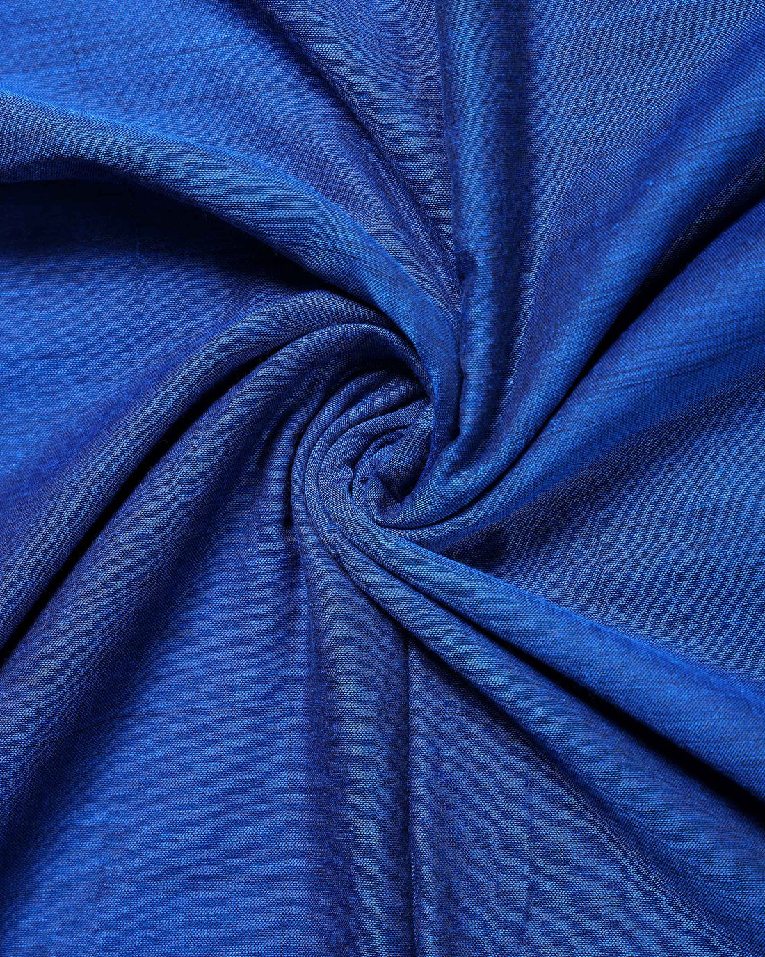 Handloom Khadi Cotton Saree with Woven Border and Contrast Printed Blouse Piece - Blue