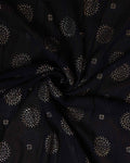 Elegant Women’s Dupatta with All Over Circular Sequin Butta Motifs with Delicate Embroidery & Tassel Border, Black