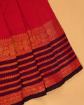 Classic Kids Pattu Pavadai Readymade a Traditional Ethnic Gown with Zari Border and Puff Sleeves, Pink