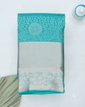 Exquisite Niranjana Silk Saree with Intricate Zari Weave and Traditional Motifs - Blue