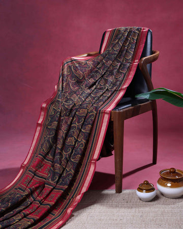 Elegant Art Silk Saree with Paisley Inspired Motif Weave Traditional Woven Border and Ornate Pallu  - Multi