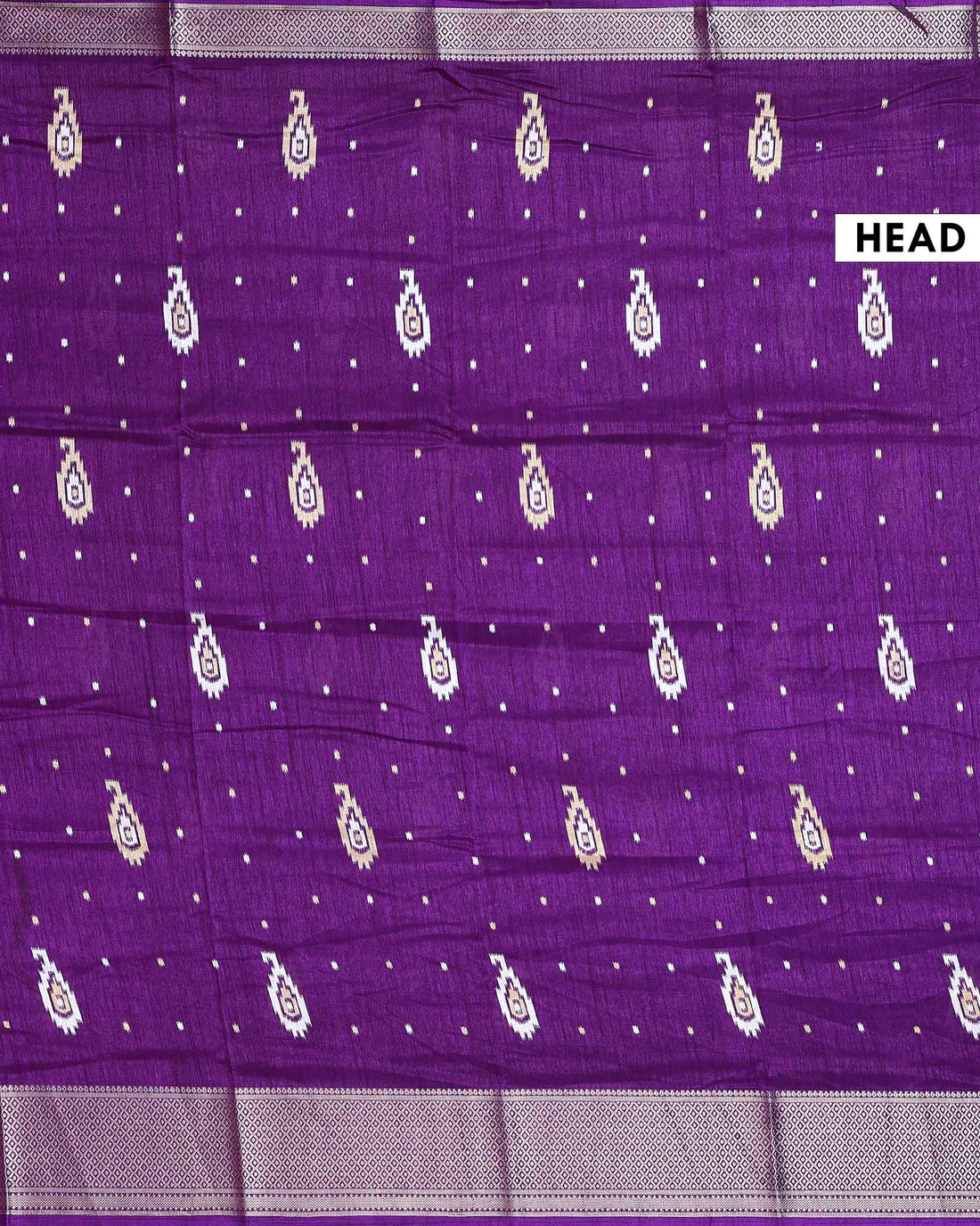 Elegant Dola Silk Saree with Subtle Traditional Butta Motifs and Rich Zari Woven Border - Dark Purple