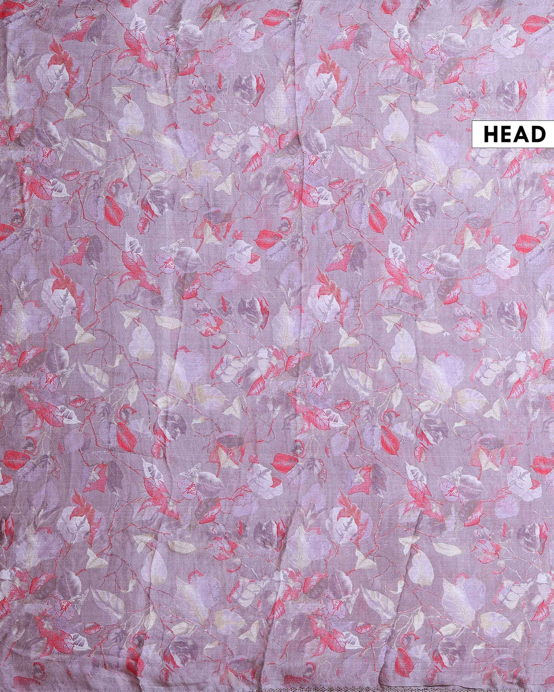 Elegant Georgette Saree with Abstract Floral Print and Delicate Embellished Border - Light Purple