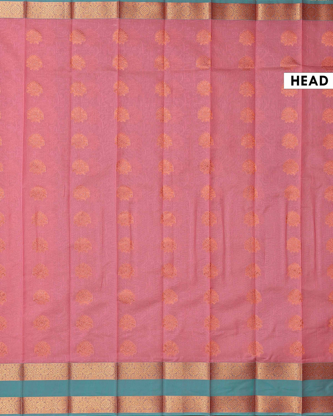 Elegant Elampillai Handloom Silk Cotton Saree with Zari Butta Motifs and Contrasting Temple Border - Pink
