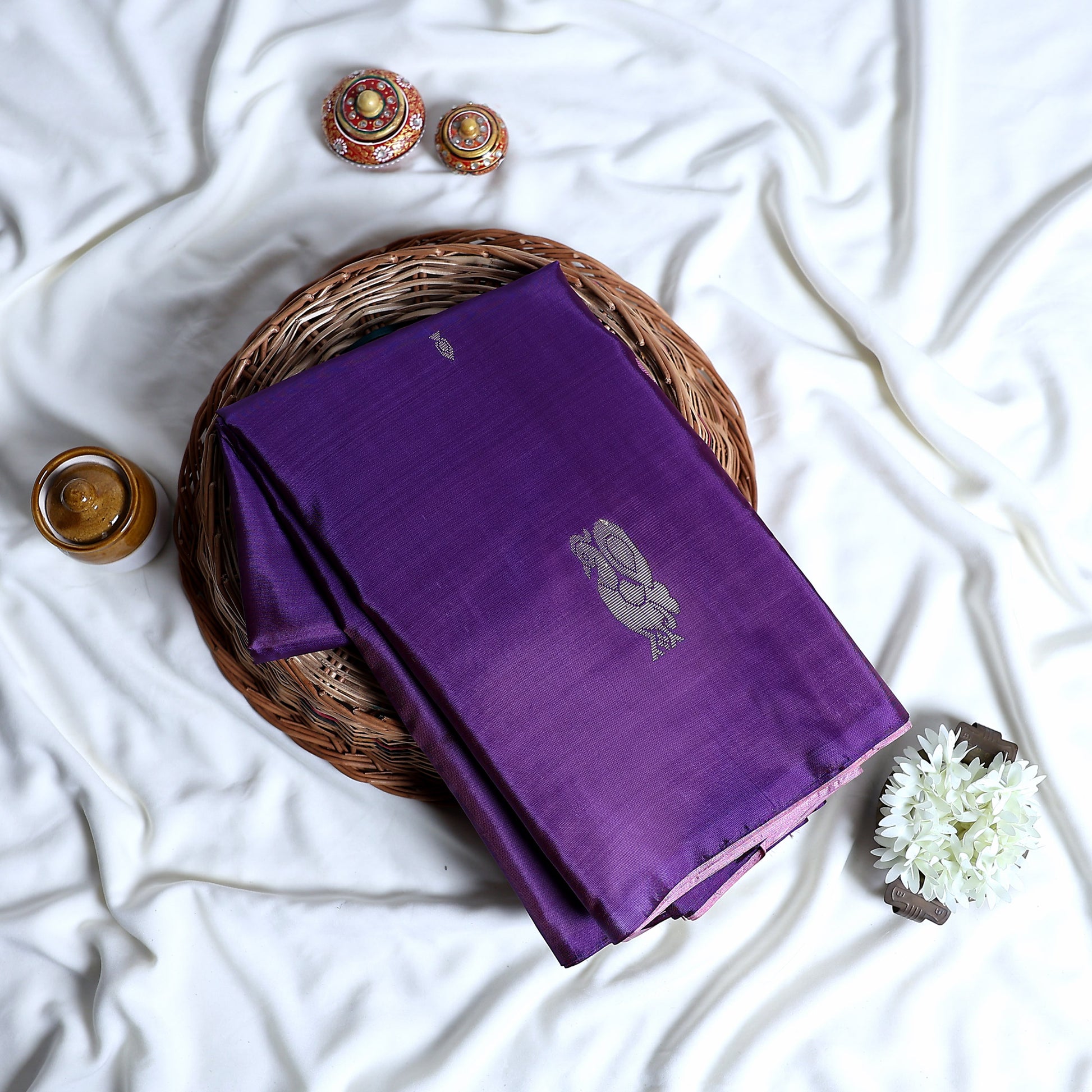 Banana Pith Saree With Elegant Gold Zari Border