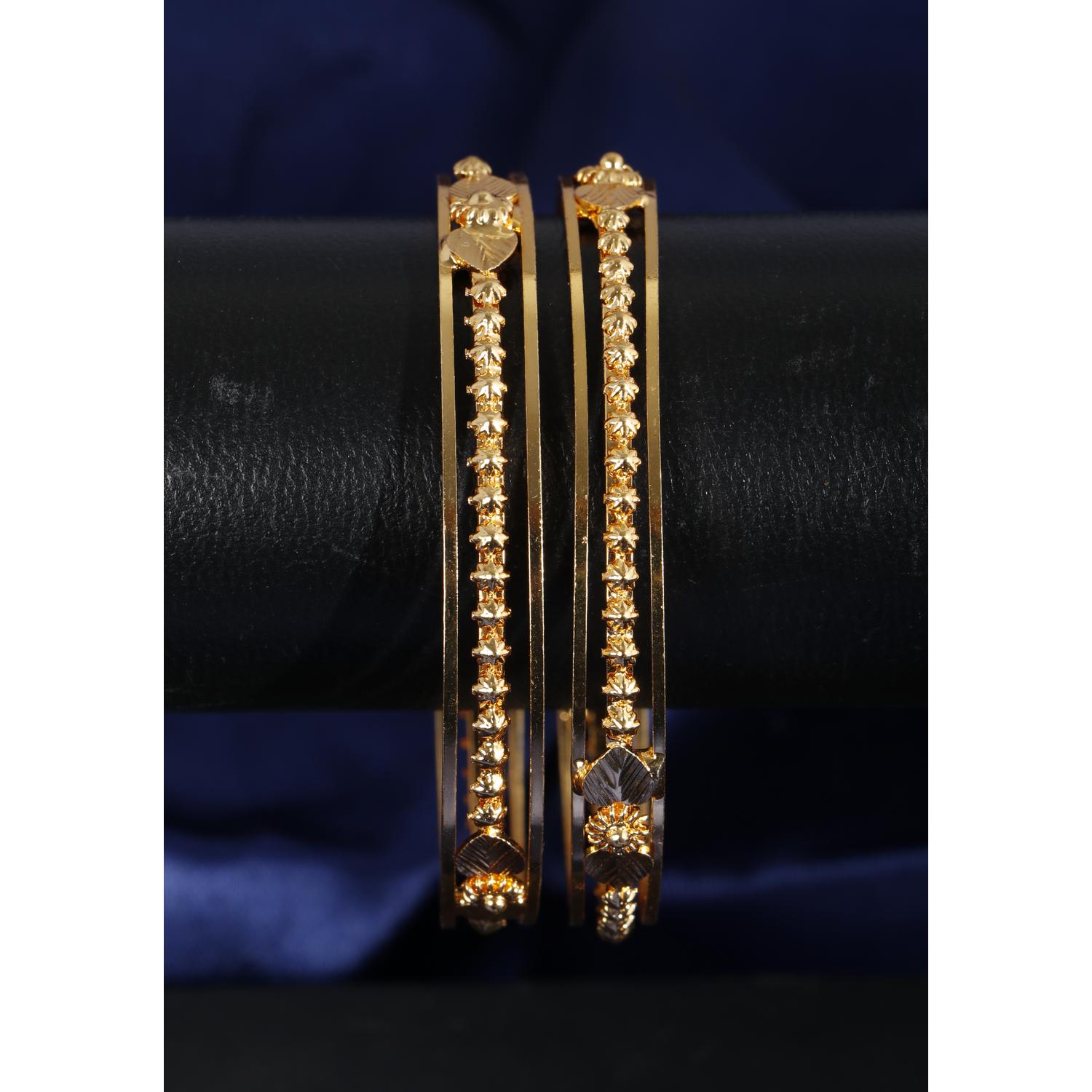 Buy Set Of 2 Gold Plated Bangles