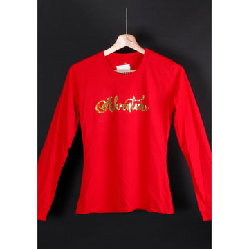 Round Neck Women Red Colour T-Shirt
