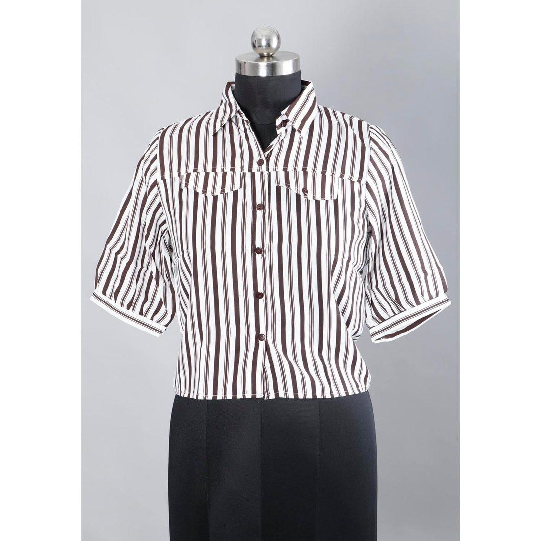 Order Womens White Collar Short Casual Shirt 
