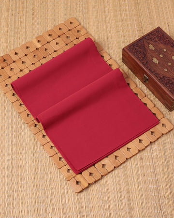 Traditional Women’s Cotton 1 Meter Blouse Material with Smooth Plain Weave - Deep Red
