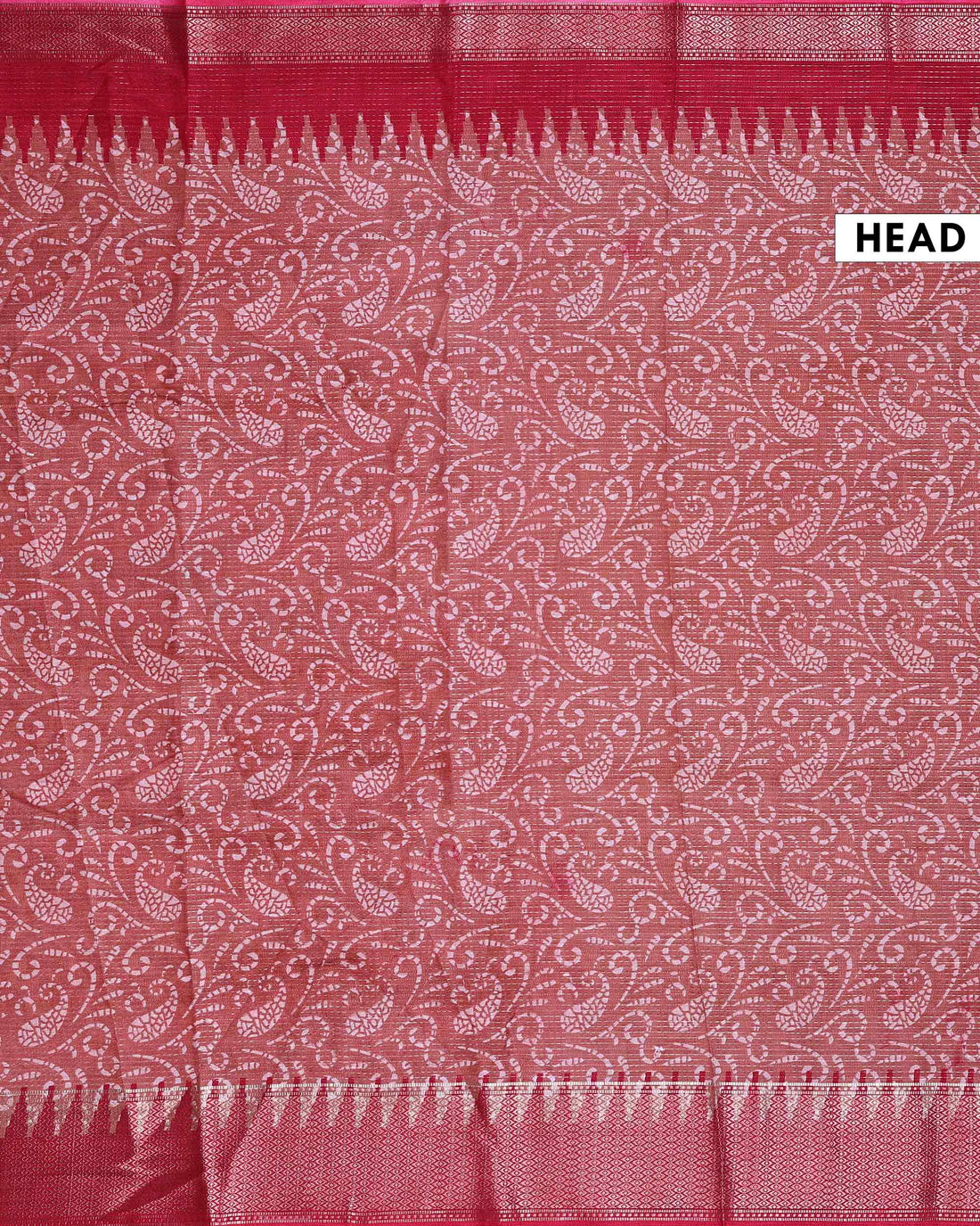 Elegant Dola Silk Saree with Intricate Traditional Motif Weaving and Rich Zari Woven Border with Textured Pallu - Rust Red