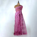 Onion Pink Bengal Cotton Saree For Women | Daily Office Wear Summer Collection | Jeyachandran - Full View