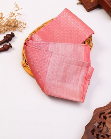 Elegant Niranjana Silk Saree with Intricate Zari Weaves - Pink