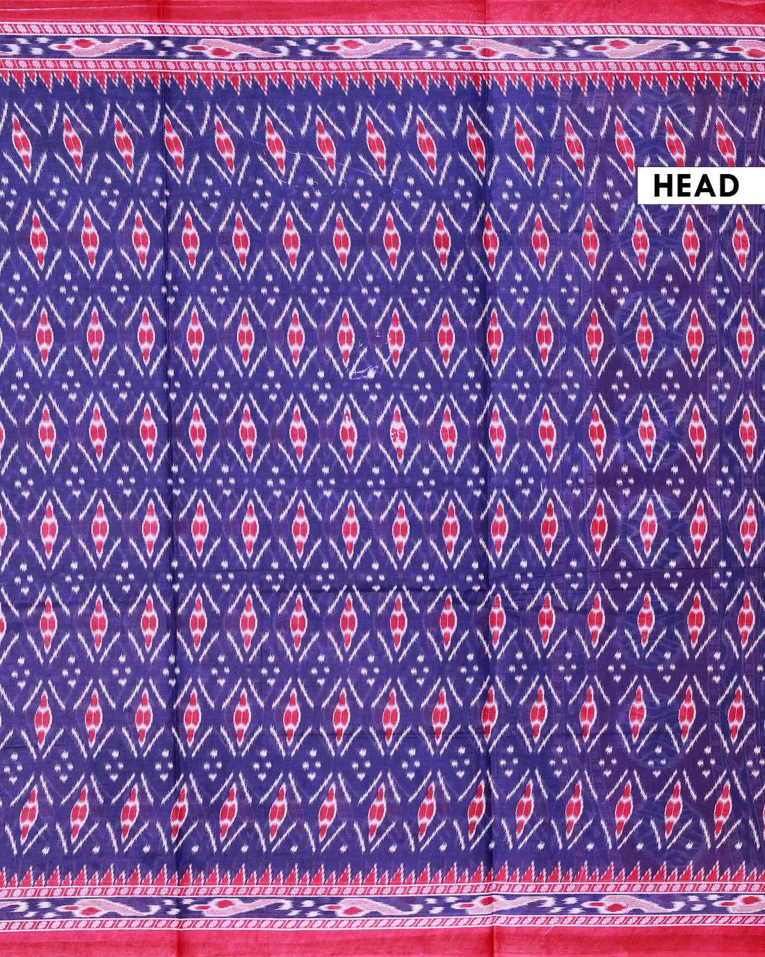 All-Over Floral Printed Voile Saree with Intricate Contrast Border – Navy Blue