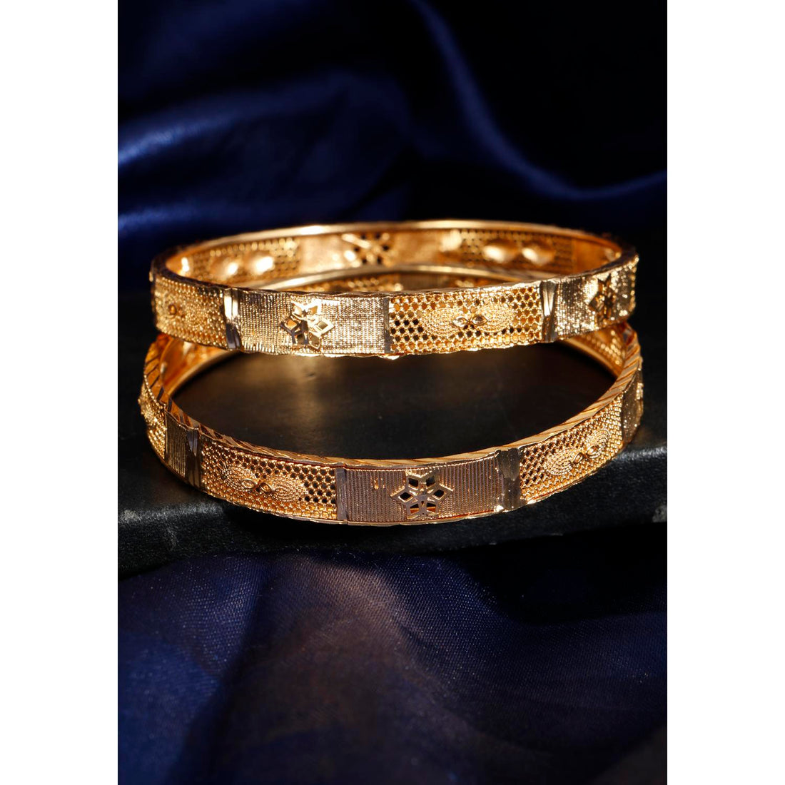 Set Of 2 Gold Plated Bangles 12
