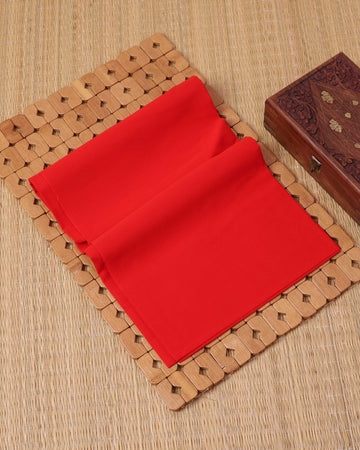 Traditional Women’s Cotton 1 Meter Blouse Material with Smooth Plain Weave - Red