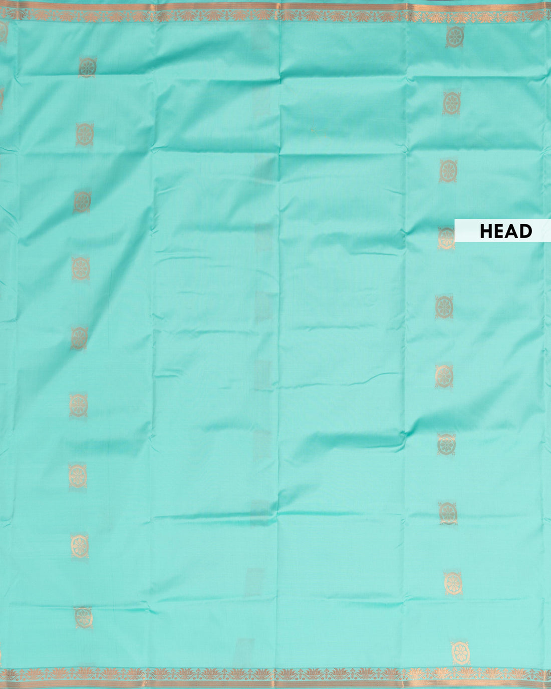 Ethnic Thread Design Semi Silk Saree - Blue