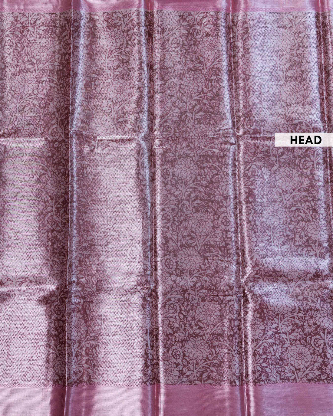 Ethnic Printed Tissue Saree - Maroon