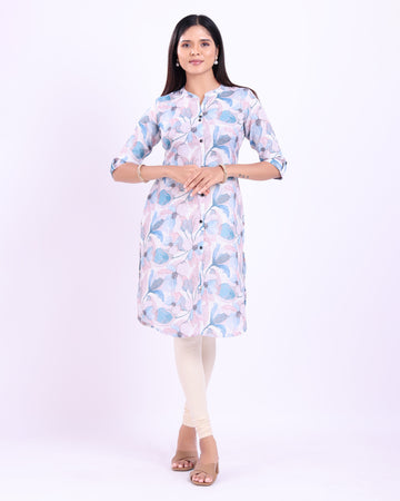 Women's Floral Printed Straight Kurta - Multi