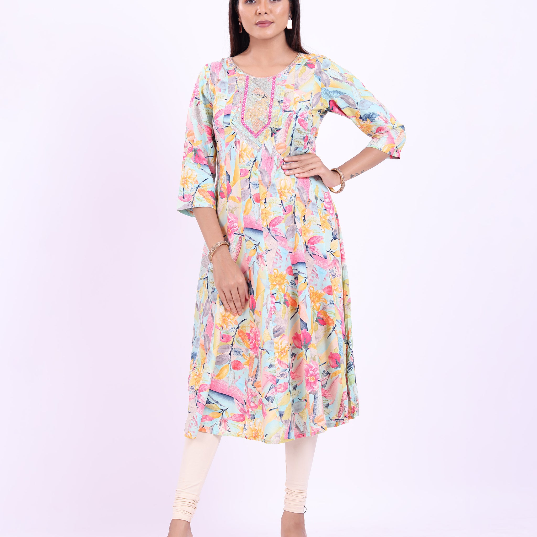 Designer Multi Printed Women's Kurti