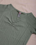 Buy Women Green Colour T-Shirt Online