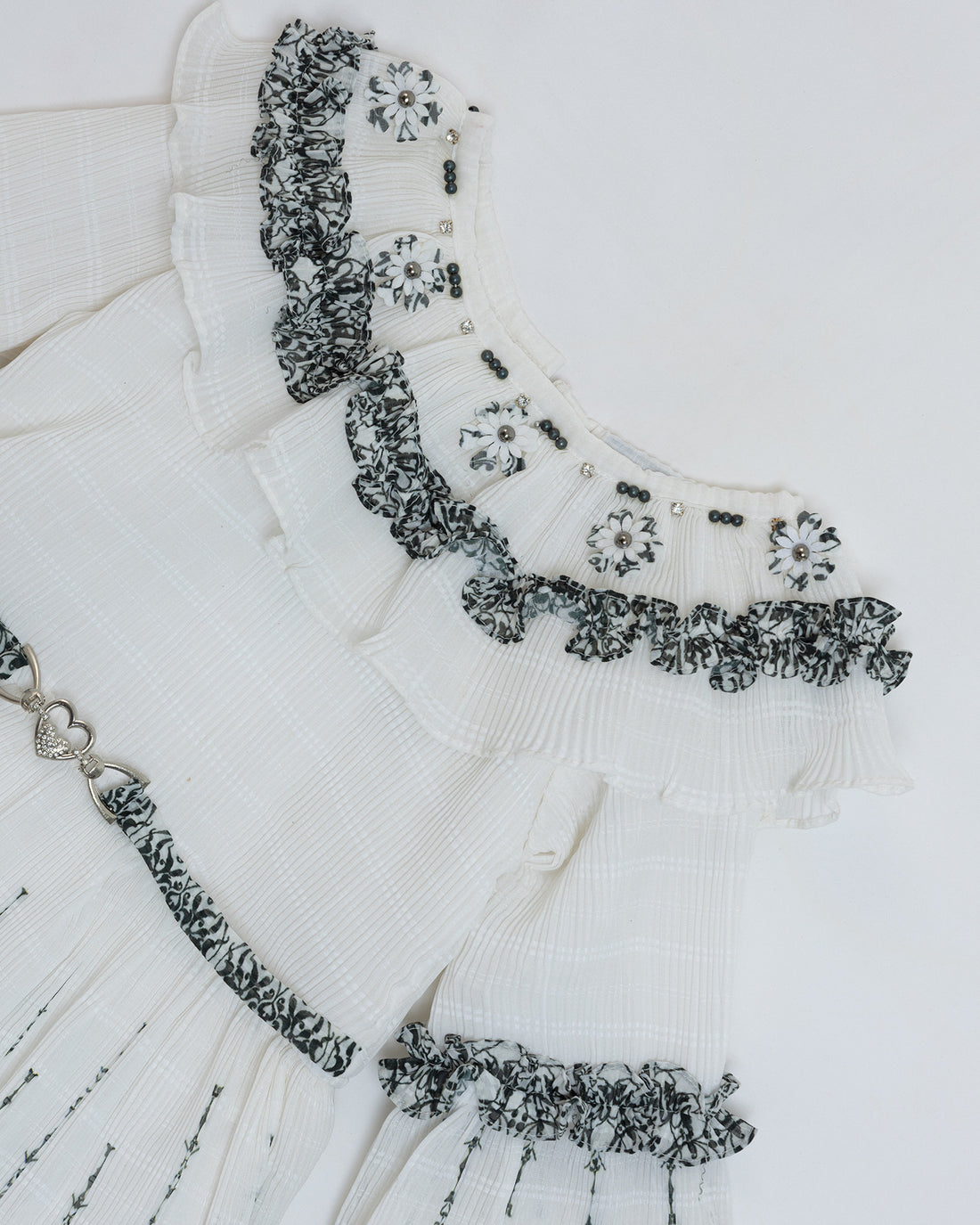White Colour Girls Western Wear Set