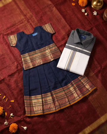 Charming Dad & Daughter Matching Ethnic Outfit Set for Special Occasions