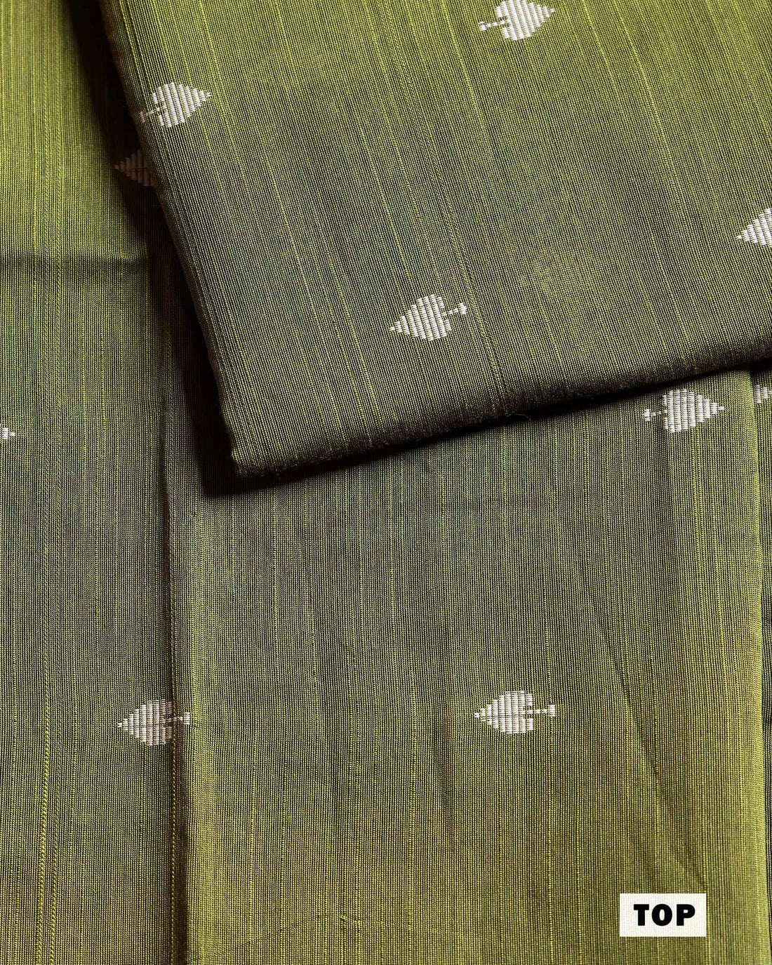 Women’s Unstitched Salwar Suit Material Set with Woven Butti Design Top 2.5 Mtr, Solid Bottom 2 Mtr and Floral Bird Printed Dupatta 2.25 Mtr with Elegant Border  - Green