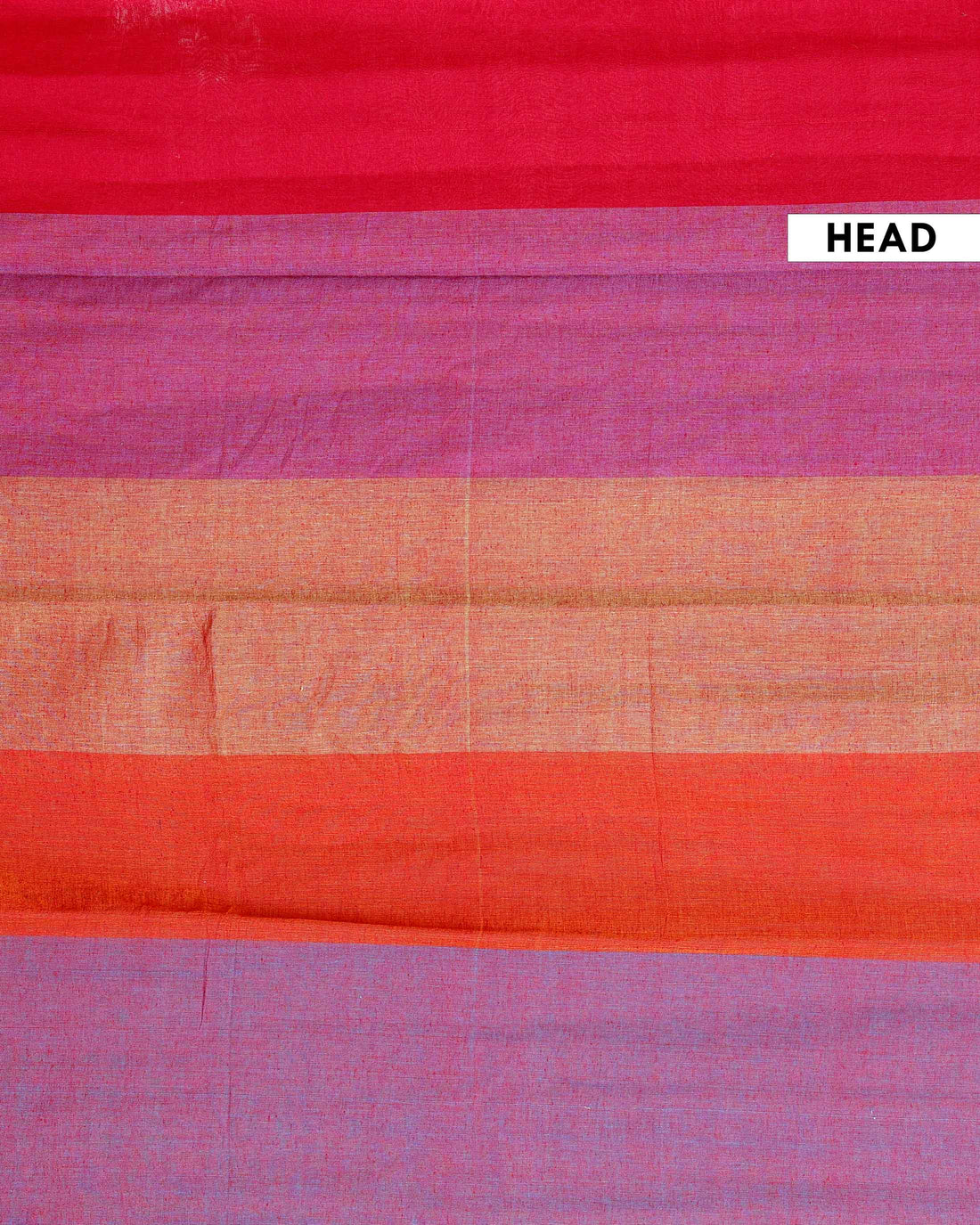 Handwoven Mul Mul Cotton Saree with Bold Striped Pattern and Tassel Detailing – Multi