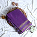 Banana Pith Saree With Elegant Gold Zari Border