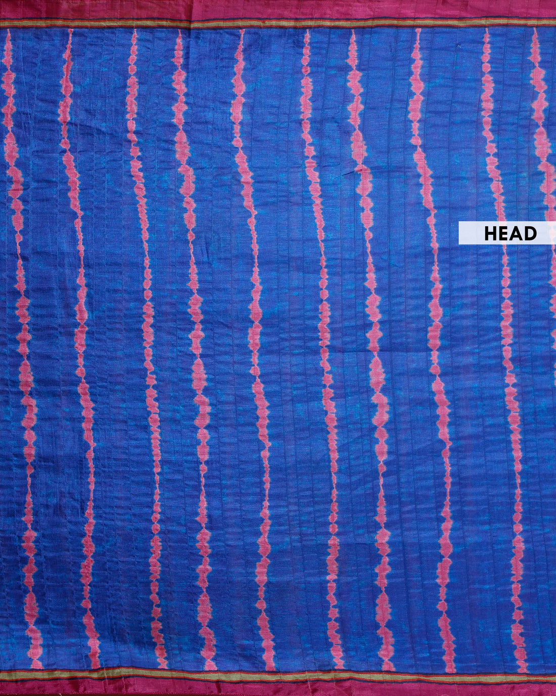 Elegant Semi Tussar Silk Saree with Intricate Nature-Inspired Patterns and Textured Stripes - Blue