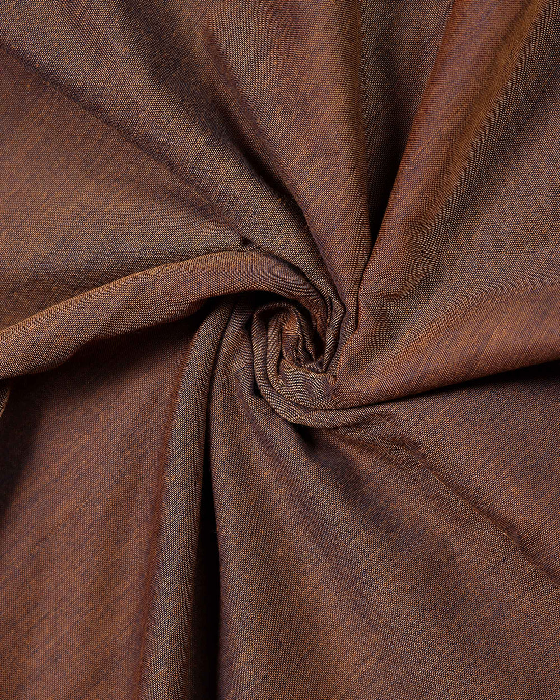 Traditional Handloom Khadi Cotton Saree with Woven Border and Contrast Printed Blouse Piece - Brown