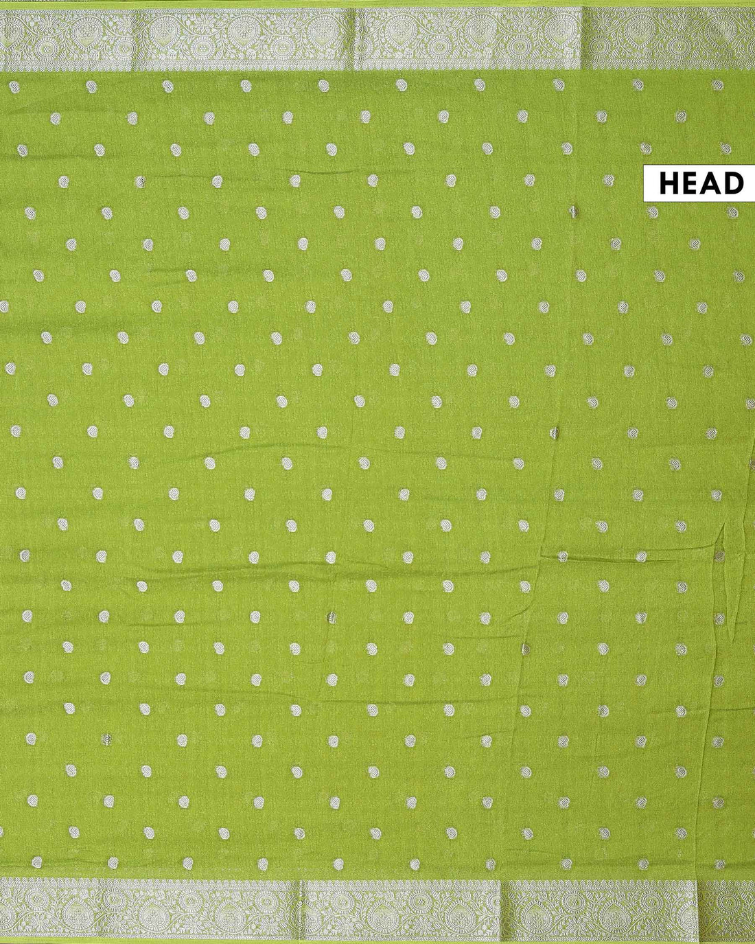 Elegant Banarasi Semi Silk Saree with Delicate Buti Motifs and Richly Woven Traditional Zari Border - Green