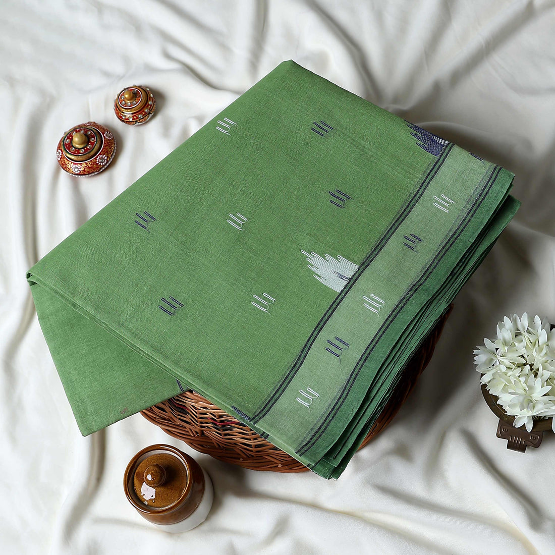 Bengal Cotton Saree For Women | Daily Office Wear Summer Collection | Jeyachandran - Full View