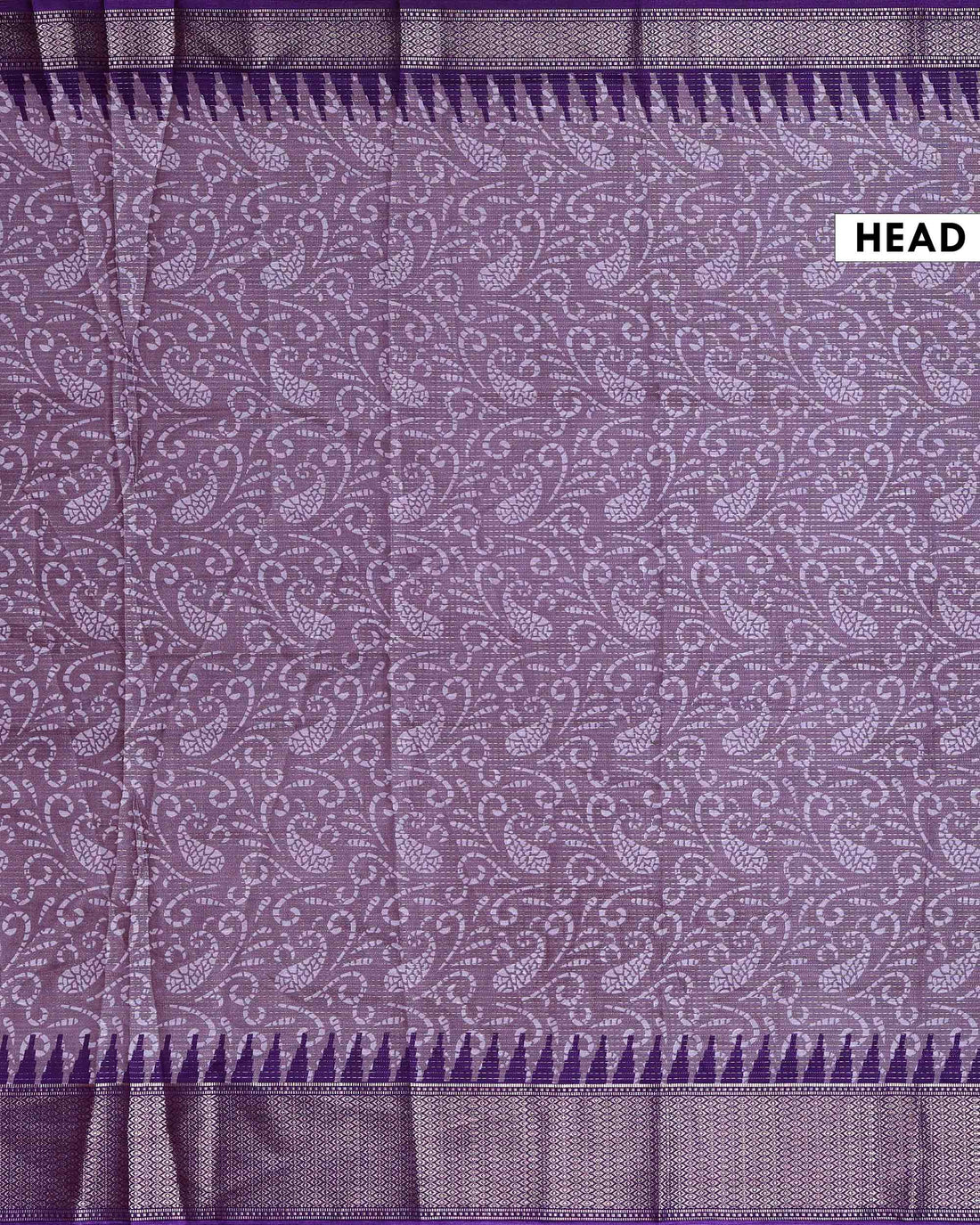 Elegant Dola Silk Saree with Intricate Traditional Motif Weaving and Rich Zari Woven Border with Textured Pallu - Purple