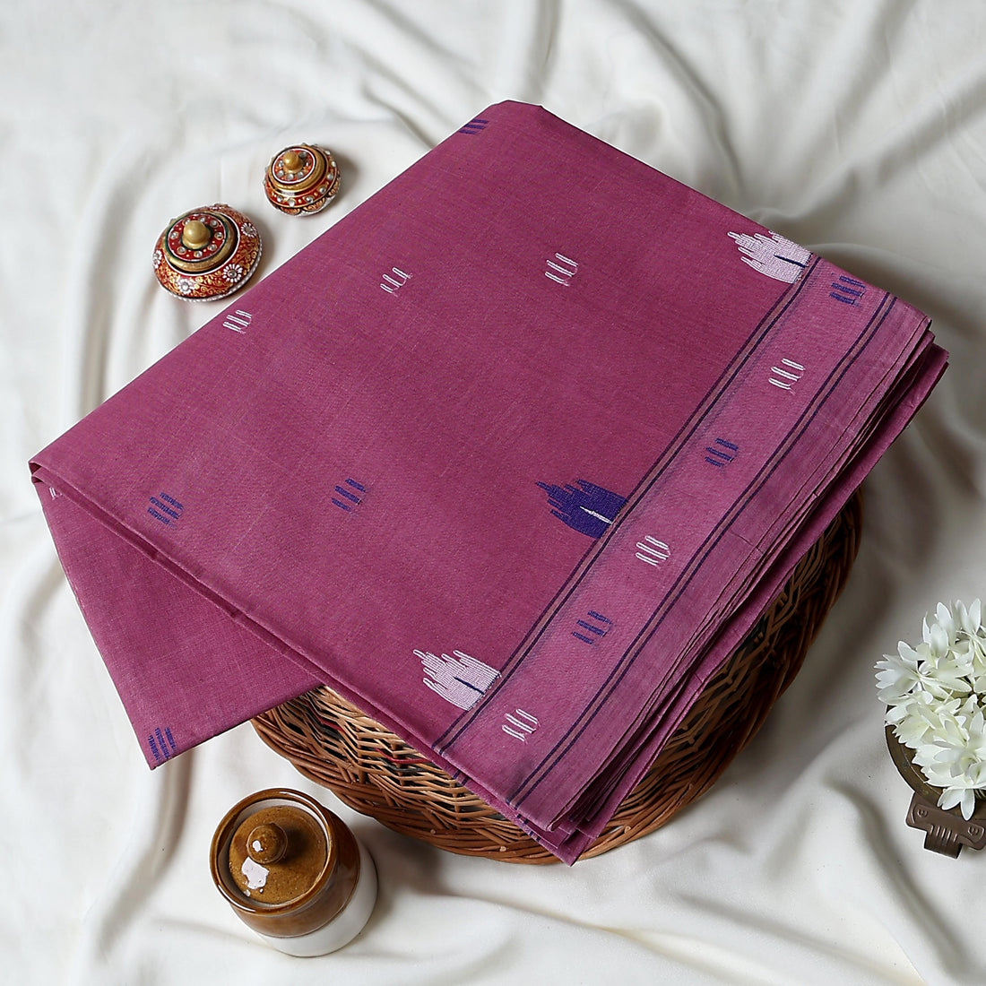 Bengal Cotton Saree For Women | Daily Office Wear Summer Collection | Jeyachandran - Full View