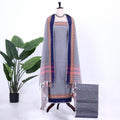 Grey Cotton Unstitched Salwar Material for Women | Ethnic Summer Collection | Jeyachandran - Full View