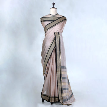 Grey Mangalagiri Cotton Saree for Women | Festive Summer Collection | Jeyachandran - Full View