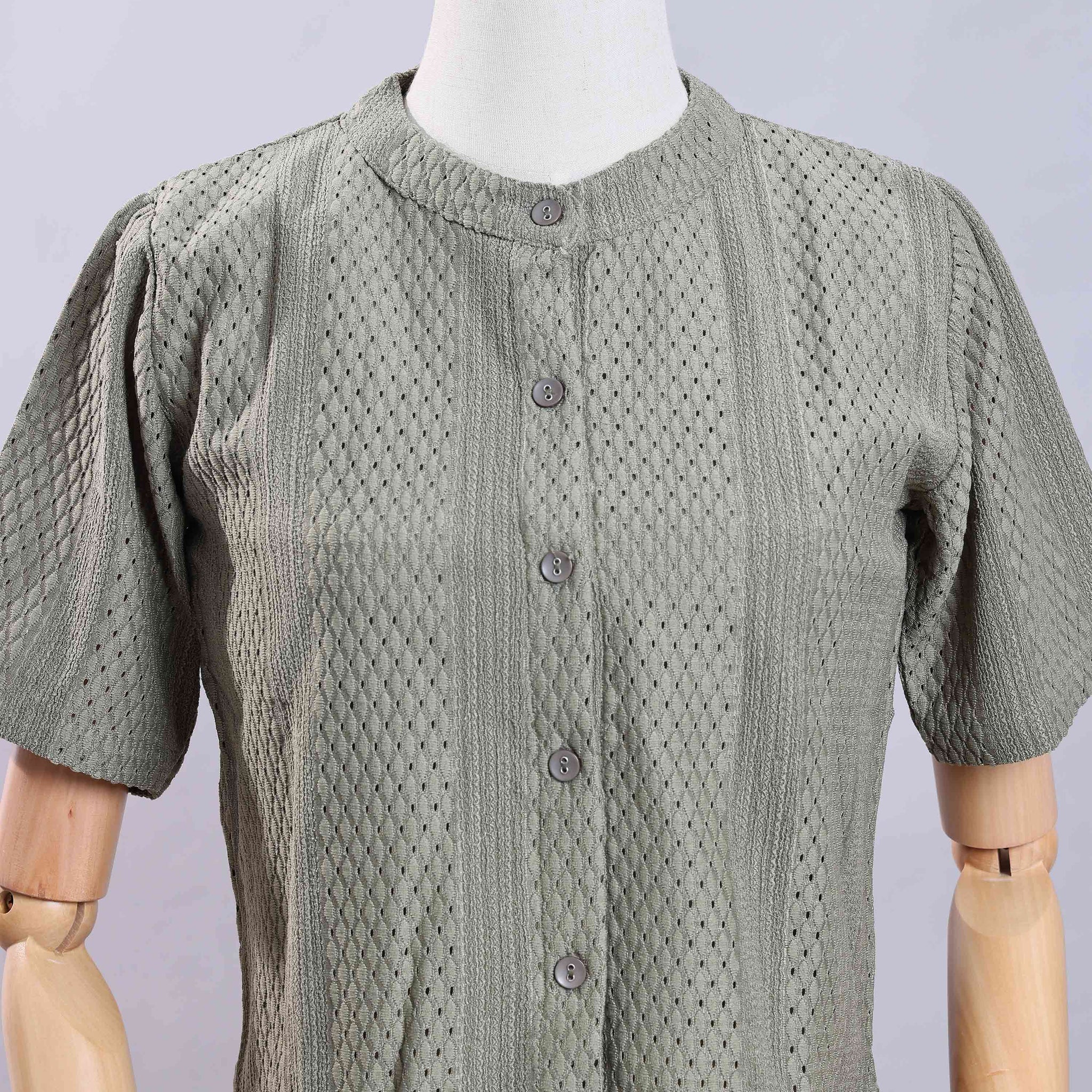 Women Light Olive Green Western Top