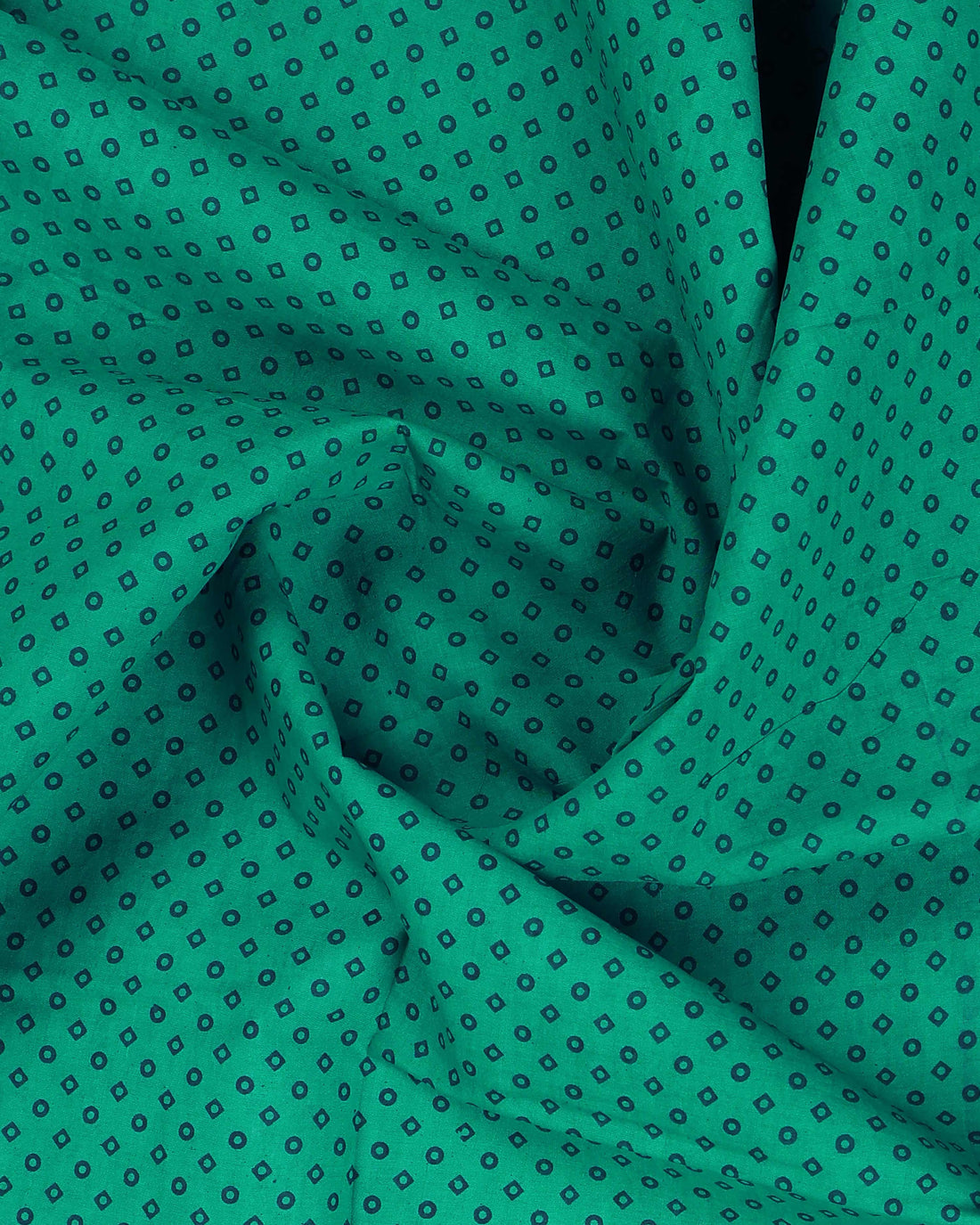Classic Sungudi Cotton Saree With Printed Design - Green
