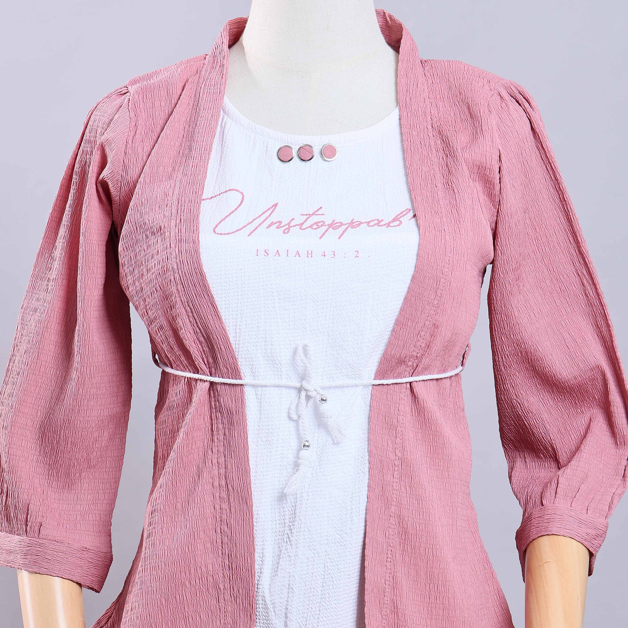 Women Pink Western Top