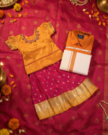 Father & Daughter Festive Combo Set with Coordinated Traditional Wear