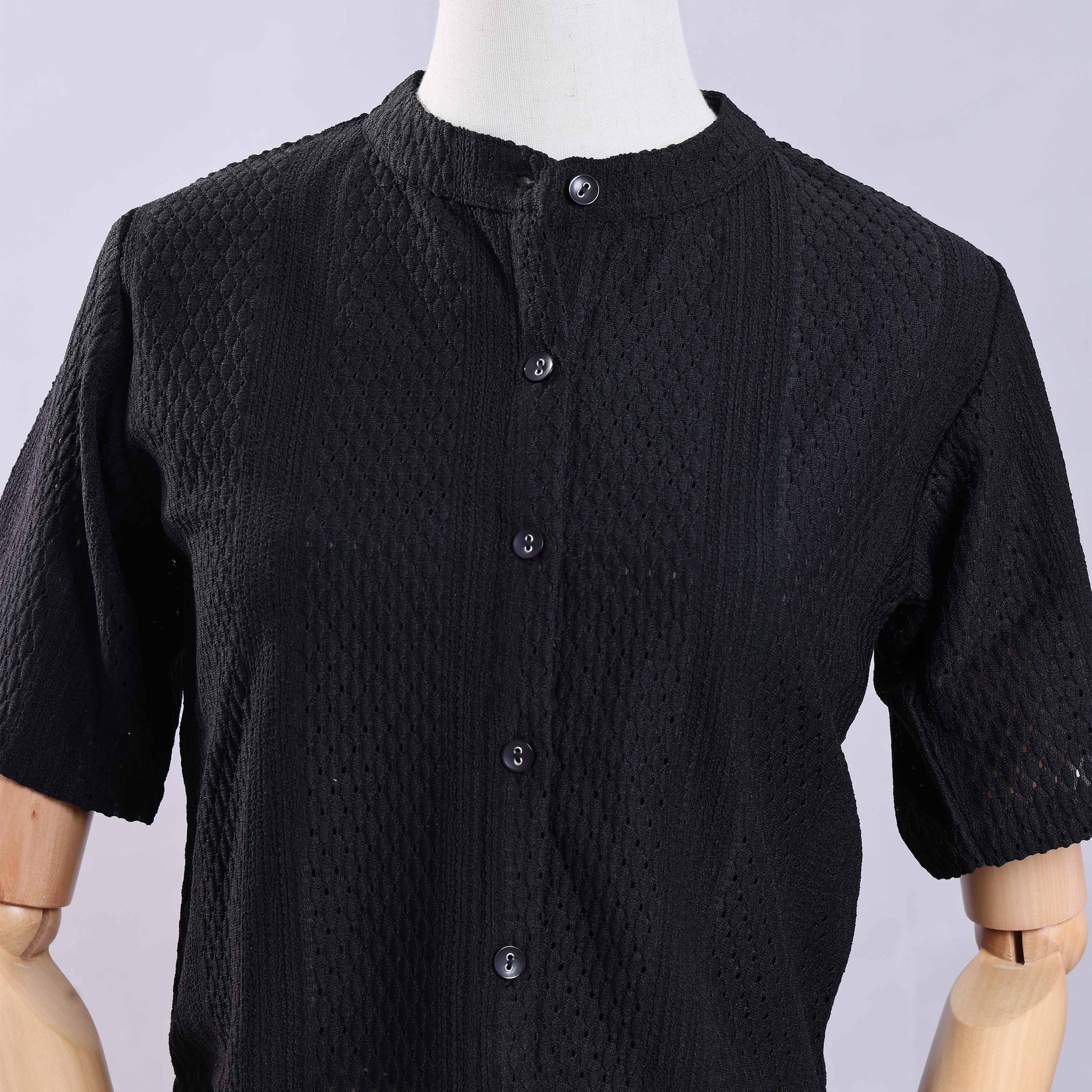Women Black Western Top
