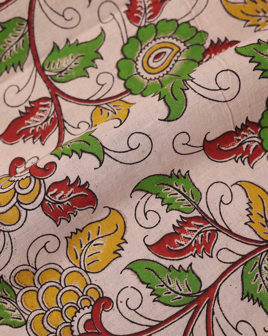 Traditional Women’s 1 Meter Blouse Material with Ethnic Kalamkari Inspired Print - Multi