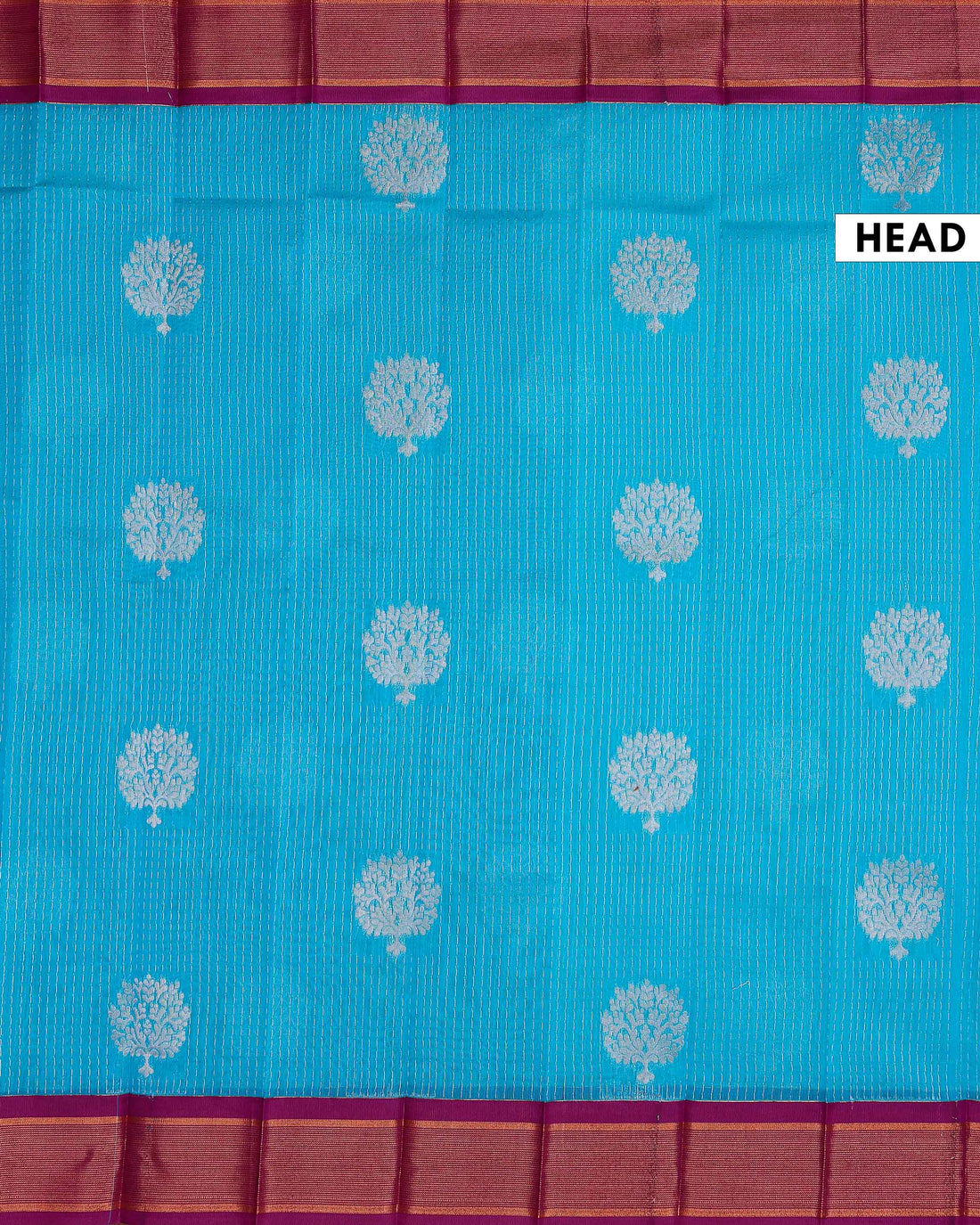 Elegant Handloom Elampillai Silk Cotton Saree with Zari Woven Stripes and Contrast Border - Blue